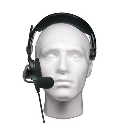 Overhead Headset VOX PTT Boom Mic for Midland GXT LXT AVPH Radio | gxt1000vp4 avph10 gxt1000 mxt575 lxt600vp3 gxt1000g avph3 mxt500 gtx 1050 lxt630vp3