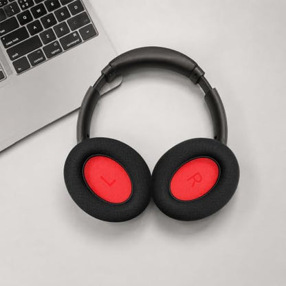 Replacement Ear Pads for 1MORE SonoFlow/SonoFlow SE/SonoFlow Pro Headphones, Protein Leather Earpads Cushions with Memory Foam, Extra Thick Ear Cups, 1 Pair，Black-Mesh Fabric