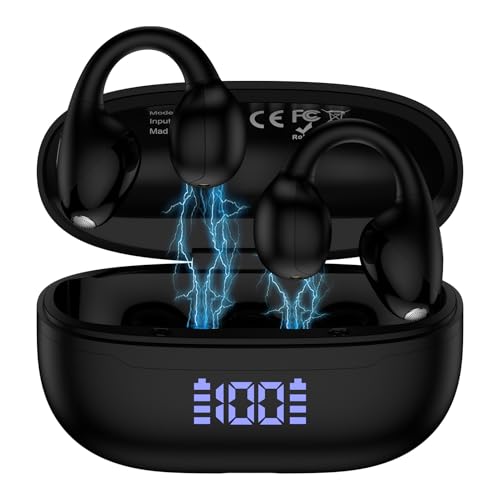 Clip On Earbuds Samsung Wireless Ear Buds Bluetooth 5.4 Open Ear Headphones | for Samsung Galaxy S26 Ultra S26Plus S26 A37 A57 S25 FE A17 A16 A36, 48H Playtime Open Ear Earbuds for iPhone 17e 17 Pro Max