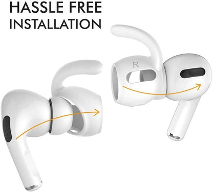 Ear Hooks Anti-Slip Ear Covers Attachment for Airpods Pro 2, 2nd Generation (2022) - 3 Pairs (White)