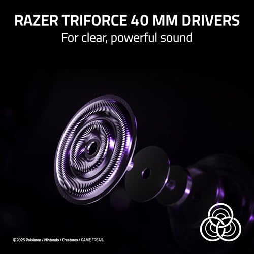 Razer Kraken Kitty V2 USB Wired Headset: Gengar Spikes - Stream Reactive Lighting - HyperClear Cardioid Mic - 40 mm Drivers - 7.1 Surround Sound - Comfortable Ear Cushions - Pokemon Gengar Edition - color: Pokemon Gengar Edition