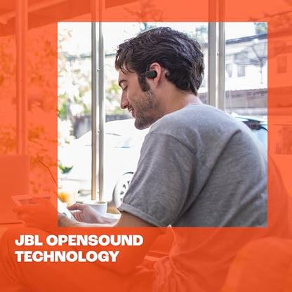 JBL SoundGear Sense - True wireless Open-ear headphones, OpenSound Technology, Splash and dust resistant (Black) (Renewed)