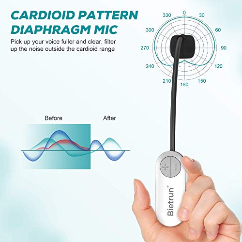 Bietrun UHF Wireless Microphone Headset, 165ft Range, Working Time 6H, 1/4''Plug, Wireless Headset Mic ＆Handheld Mic 2 in 1, for Karaoke Speaker, Amplifier, Speakers, PA System, Teaching, Fitness - color: White