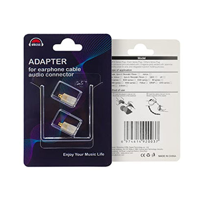 1 Pair 0.78mm 2Pin Female (Contact Cable) to MMCX Male (Contact Headphone) Integration of Injection molding Craft Converter,Gold-Plated Plug Adapter Concave (Angled 2 Pin, Transparent) - color: Clear, size: MMCX TO 0.78 Angled