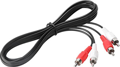 RCA Cables, 2RCA Male to 2RCA Male Stereo Audio Subwoofer Cable Dual Shielded RCA Cord for Home Theater, HDTV, Amplifier, Hi-Fi Systems, Speakers (6 Feet) - style: 6 Feet