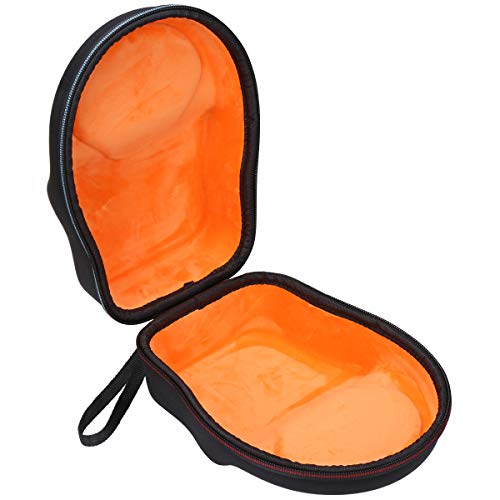 Hard Portable Case Compatible with Beyerdynamic DT 990 PRO/DT 770 PRO Open Studio Headphone, Case Only (Black and Orange)