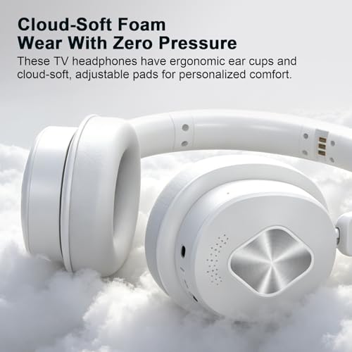 Wireless Headphones for TV, TV Headphones Wireless for Seniors with Transmitter Charging Base, 3 Audio Modes & Low Latency & Blutooth 5.4, Bluetooth Headphones for TV Watching, Gifts for Elderly