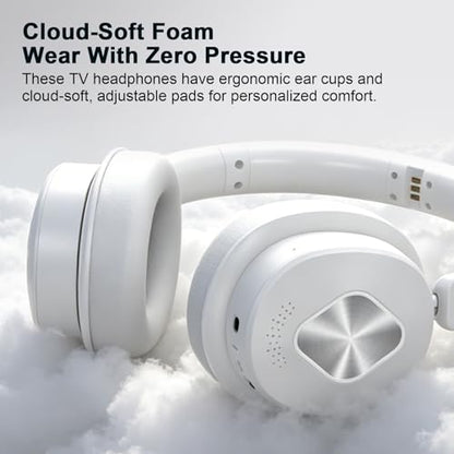 Wireless Headphones for TV, TV Headphones Wireless for Seniors with Transmitter Charging Base, 3 Audio Modes & Low Latency & Blutooth 5.4, Bluetooth Headphones for TV Watching, Gifts for Elderly