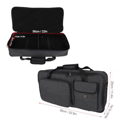 Effects Pedal Carrying Bag, 10mm Padding Multi Pockets Guitar Effects Pedal Case with Adjustable Strap and Water Proof Fabric, for Line 6 (L) - size: L