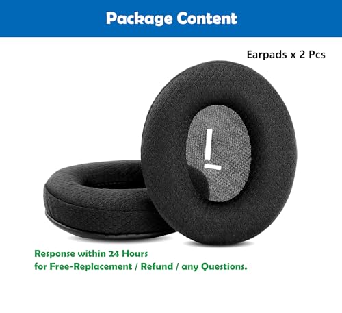 Breathable&Durable Earpads Cushion Replacement Compatible with Mpow 059 / H1 / H5 Bluetooth Headphones Ear Pads with Mesh Fabric and Memory Foam