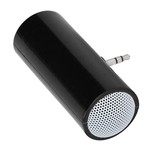 Mini Speaker, 3.5mm Jack Stereo Speaker Portable MP3 Music Player Speaker Amplifier for Smart Phones, Tablets, Laptops, PCs, MP3, MP4(Black)