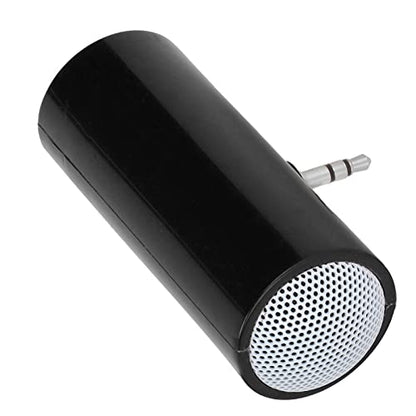 Mini Speaker, 3.5mm Jack Stereo Speaker Portable MP3 Music Player Speaker Amplifier for Smart Phones, Tablets, Laptops, PCs, MP3, MP4(Black)