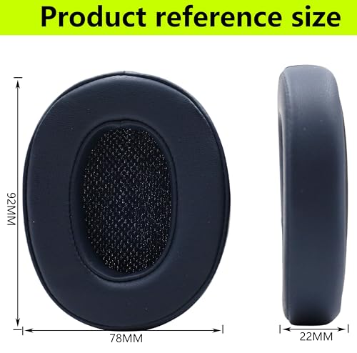 Replacement Ear Pads for Skullcandy Crusher Wireless Black | For Skullcandy Crusher360/Hesh3/Hesh ANC/Hesh Evo/Venue ANC/Crusher Evo/Crusher ANC headphones Ice cooling gel earmuffs - color: Blue/Leather