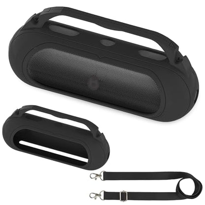 Silicone Case for Bitzee Magicals Interactive Toy Digital Pet | Protective Stand Holder for Beats Pill Bluetooth Speaker Accessories With Should Strap (Black Case) - color: Black Case
