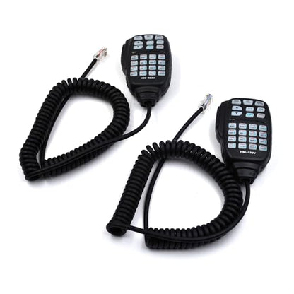 2-Pack HM-133V 8-Pin Mic for Icom ID-800H ID-880H IC-2200H IC-2800H | Thick PU Coiled Cord, Wide PTT Button, RJ45 8-Pin Modular Plug, Clear Audio for Ham Radio & Heavy Duty Use