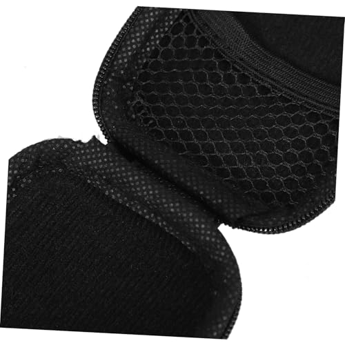 Portable Mini Eva Headphone Storage Case Hard Water Resistant Earphone Pouch with Mesh Lining for Scratch Protection Compact Carrying Organizer for Travel and Daily Use Black