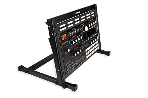 Gator Frameworks Angled Metal Desktop Rack Stand with Non-Slip Rubber Feet, 6U Rack Space (GFW-DESKTOPRK-06U) - size: 6 Rack Space