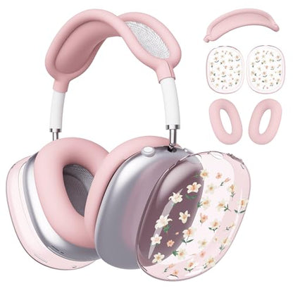 for AirPods Max Headphones Flower Ear Covers for AirPods Max 2 - color: Flower A/Pink