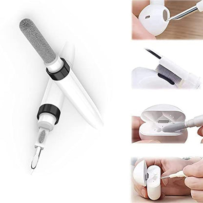Dual-Brush Earbud Cleaning Pen | 4-in-1 Pro Kit for Precision & Durability, Tool Compatible with Airpods, Galaxy Buds, All Wireless Headsets -Black - color: Black