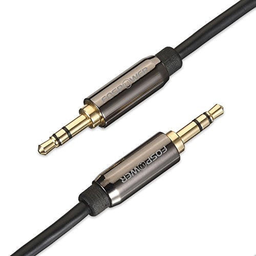 FosPower Audio Cable 1FT (2 Pack), Stereo Audio 3.5mm Auxiliary Short Cord Male to Male Aux Cable for Car, Apple iPhone, iPod, iPad, Samsung Galaxy, HTC, LG, Google Pixel, Tablet & More - size: 1 Feet 2 Pack