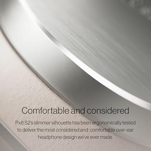 Bowers & Wilkins Px8 S2 Wireless Over-Ear Headphones, Pearl Blue, Bluetooth Headphones with Active Noise Cancelling, Hi-Res Audio, 30 Hours of Playtime, USB-C 15-Min Quick Charging - color: Pearl Blue