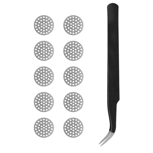 Dust Filter Mesh for Beats Fit Pro/Studio Buds/Powerbeats pro | Replacement Earbud Dust Filter Mesh, 10Pcs (Silver, 4.0mm)