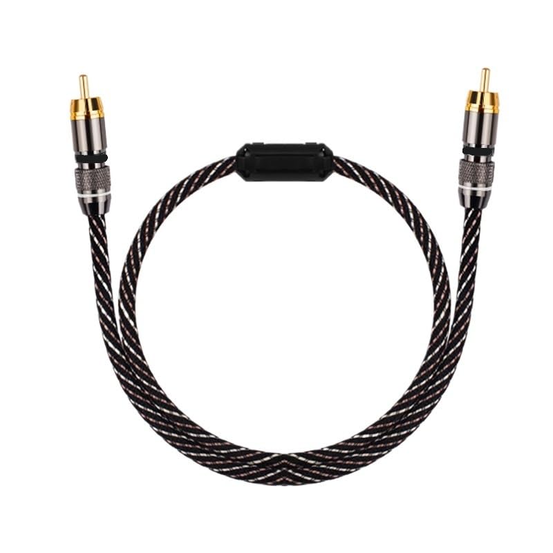 HiFi R/CA Coaxial Audio Cable Hi-End R/CA Male Digital Coaxial Cable(2m) - size: 2m