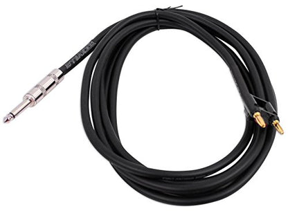 Rockville RCXBN10 16 Gauge 1/4" to Banana Speaker Cable, 10 Foot, 100% Copper, High-Fidelity Audio, Durable PVC Jacket, Flexible, for Home Audio and DJ Setups | 16 AWG, Black PVC Jacket, Pro Audio, DJ/Live Sound/Studio, Low Noise, Flexible, ROHS Compliant