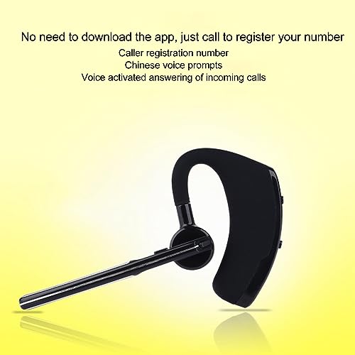 ASHATA Legend Bluetooth Headset V5.0, Single Ear Bluetooth Earpiece with Noise Canceling Mic, Ergonomic Hands Earphones, Connect to Mobile Tablet via Bluetooth, ASHATAn65gcgrxmq