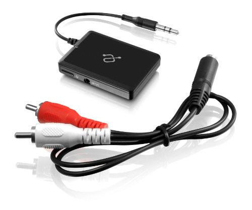Aluratek iStream AIS01F Bluetooth Audio Receiver Adapter w/ Attached Cable for Smart Phone to Home Stereo, Car, Speakers