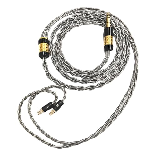 8Core Upgrades Earphone Cable 0.78mm 2 Pin Silver Plateds Coppers for Enhanceds Sound and Durability