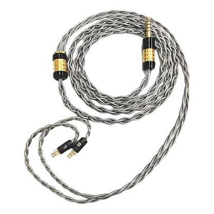 8Core Upgrades Earphone Cable 0.78mm 2 Pin Silver Plateds Coppers for Enhanceds Sound and Durability
