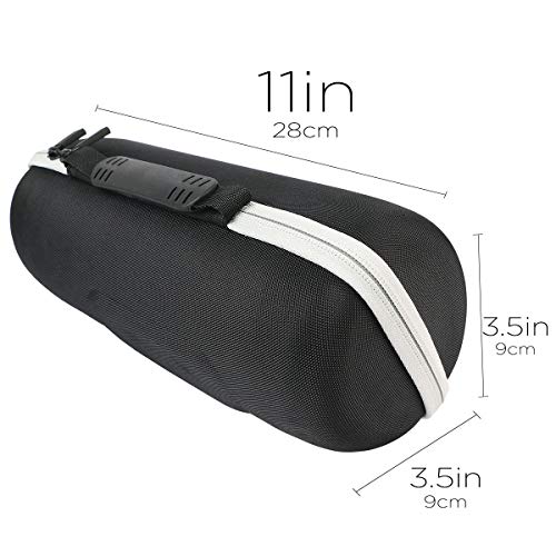 co2CREA Hard Travel Case for JBL Charge 5/4 Speaker, Black+Inside Grey | Portable Travel Bag Replacement with Custom Molded Interior and Handle, Shockproof EVA Shell and Soft Lining - color: Ouside Black and Inside Grey