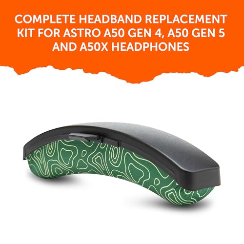 WC Mod Kit A50 - Earpads & Headband for Astro A50 Gen 4/5 / A50x | Made by Wicked Cushions | Cooling Gel Earpads and Matching Headband that offer Enhanced Comfort & Durability | Emerald Tide - color: Emerald Tide