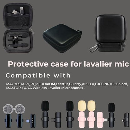 Wireless Lavalier Microphones Case for MAYBESTA,PQRQP,JUDKIOM,Leettus,Bulatry,AIKELA,EJCC,NPTCL,Caiord,MAXTOP, BOYA Wireless Lavalier Microphones