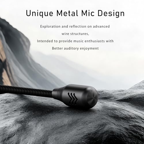 Boom Gaming Microphone Cable,Over-Ear Headphones Voice Call Recording Cable,Aluminum Alloy Mic,High Purity Oxygen Free Copper Earphone Cord Custom-Designed for Gaming Live Streaming Studio 3.5mm 6.5ft