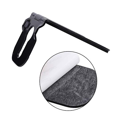 Universal Soundbar Wall Mount with Hardware | Compatible Most Soundbars, Mounting Bracket Kit, Anti-Slip Strips, Metal Ring, Screws, Anchors - color: Black-with adhesive