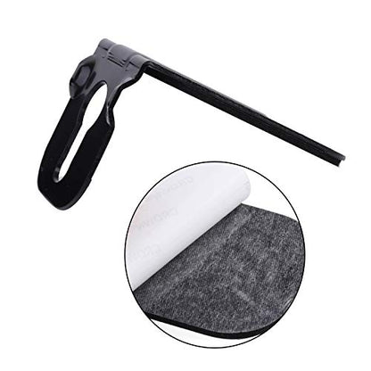 Universal Soundbar Wall Mount with Hardware | Compatible Most Soundbars, Mounting Bracket Kit, Anti-Slip Strips, Metal Ring, Screws, Anchors - color: Black-with adhesive