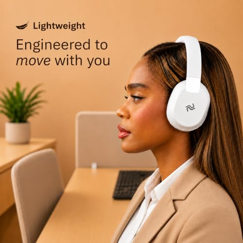 PDBEAM Wireless Foldable Bluetooth Over Ear Headphones with Mic, Micro SD Card Playback, 25H Playtime, 120H Standby, FM Radio, Lightweight for Travel, Work, Gym or Yoga - color: Gray (White / Silver)
