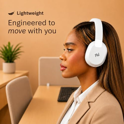 PDBEAM Wireless Foldable Bluetooth Over Ear Headphones with Mic, Micro SD Card Playback, 25H Playtime, 120H Standby, FM Radio, Lightweight for Travel, Work, Gym or Yoga - color: Gray (White / Silver)