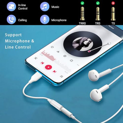 3Packs USB C to 3.5mm Female Headphone Jack Audio Adapter, USB C to Aux Audio Dongle Cable Cord DAC Converter Right Angle,Compatible with i16 Pro Max/15, iPad,Laptop Tablet,3.5mm to USB c