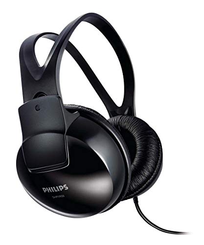 Philips Stereo Over-Ear Headphones SHP1900/10 Hi-Fi Headphones with Cable (Adjustable Headband, Large earpieces, Lightweight Design, 2-m Cable) Black