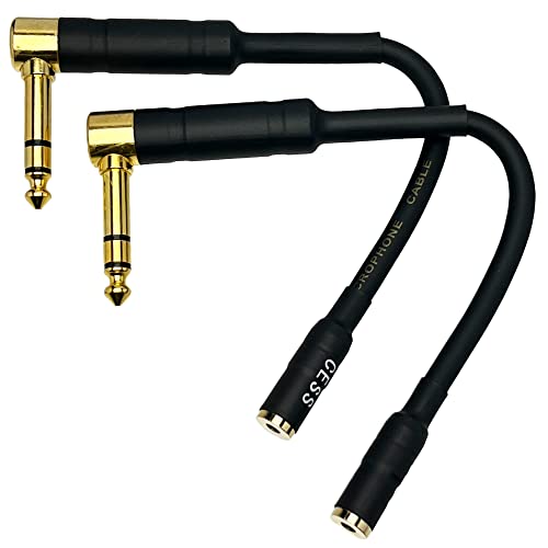 CNCESS 1/4 TRS 6.35mm Male to 3.5mm Female Stereo Headphone Audio Adapter