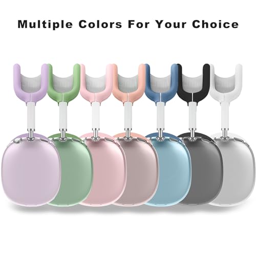 for AirPods Max case Cover,Anti-Scratch Ear Pad Case Cover/Ear Cups Cover/Headband Cover for AirPods Max. Clear Soft TPU and Silicone,Skin Scratch Proof. - color: 3PC-Baby Pink