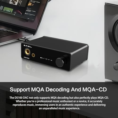 SMSL DS100 MQA CD DAC Headphone Amplifier CS43131 Chip Stereo Audio DAC | 6.35mm & Balanced 4.4mm Headphone USB Optical Coaxial XU316 768kHz/32Bit DSD256 Desktop DAC for PC/Speaker/phoneHome Audio