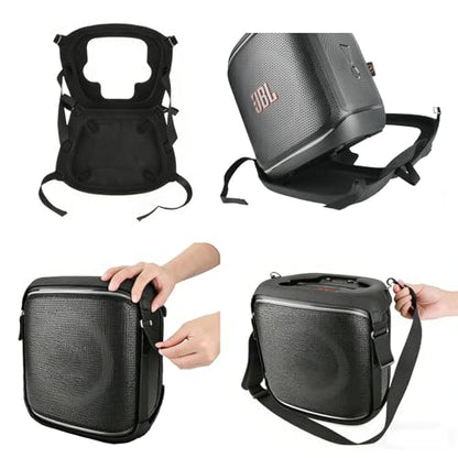 Case Carrying Strap Protector for JBL PartyBox Encore Essential 2 | EVA Hard Travel Case Cover Shoulder Strap Bag Sleeve for Encore 2 Portable Battery-Powered Party Speaker, Black