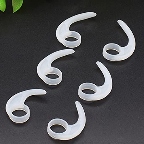 5 Pairs Silicone Earbud Hooks Earphone Sport Grips Flaps W-ings Adapters Eartips for in-Ear and Channel Headphones,Earbud Hooks - size: Medium