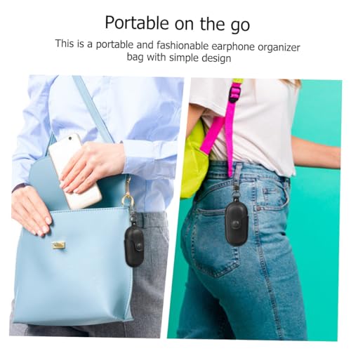 Uonlytech Earphone Storage Case for Earbuds 3i, Scratch-Proof Waterproof Earbud Holder with Anti-Lost Design, Portable Black Carrying Bag for Outdoor and Travel Use