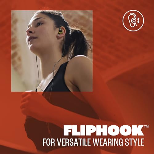 JBL Endurance Run 3 - Wired Sport Headphones - Black/Gray | FlipHook technology for versatile wearing style, IP65 dustproof and water-resistant, JBL Pure Bass Sound, Hands-free calls