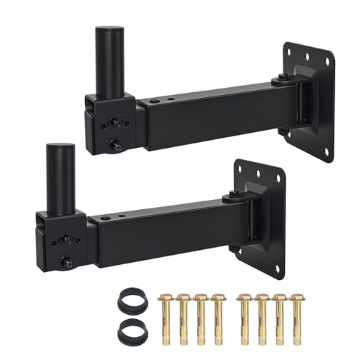 Speaker Wall Mount,Swivel and Tilt, Holds up to 100lbs, 2 Packs | Heavy Duty Wall Speaker Mount bracket for Professional Audio, HD-329, Black - style: HD-329